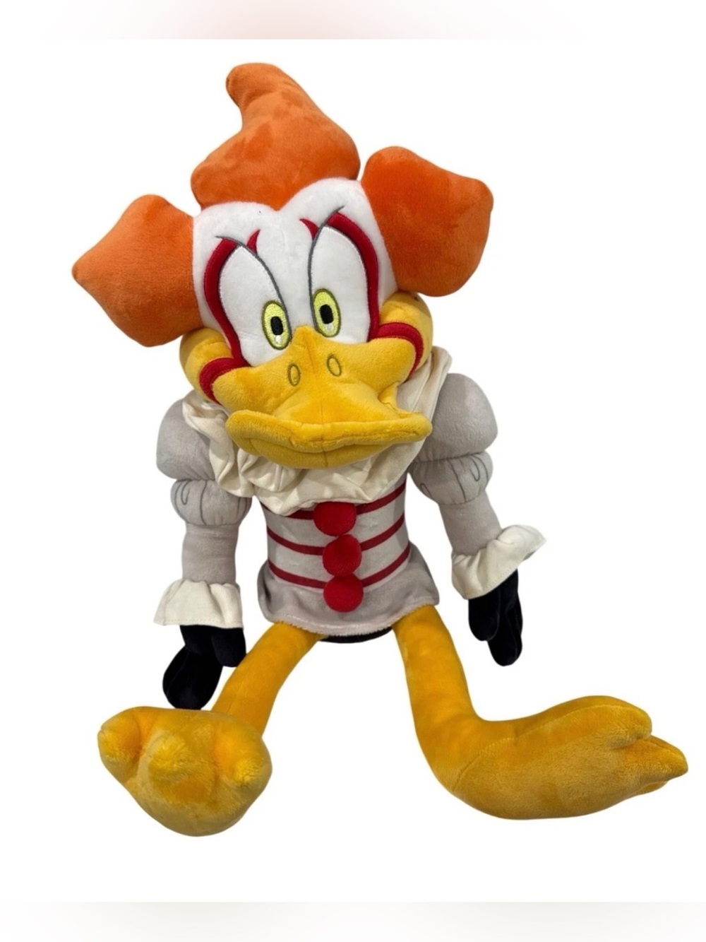 Plush Clown Duck Character Plush - Orange, Yellow, White